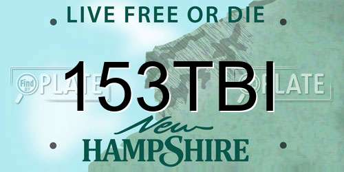 153TBI New Hampshire License Plate