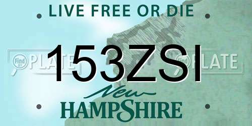 153ZSI New Hampshire License Plate