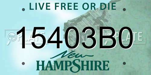 15403B0 New Hampshire License Plate