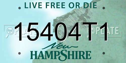 15404T1 New Hampshire License Plate