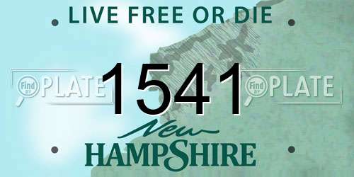 1541 New Hampshire License Plate