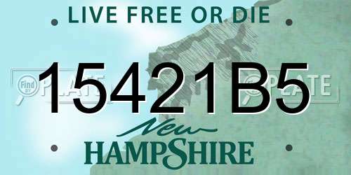 15421B5 New Hampshire License Plate