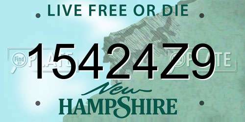 15424Z9 New Hampshire License Plate