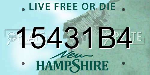 15431B4 New Hampshire License Plate