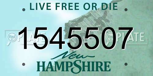 1545507 New Hampshire License Plate
