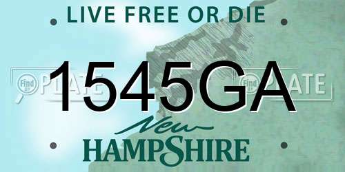 1545GA New Hampshire License Plate