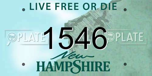 1546 New Hampshire License Plate