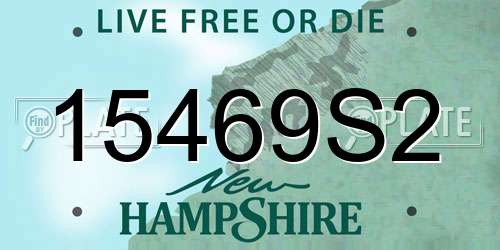 15469S2 New Hampshire License Plate