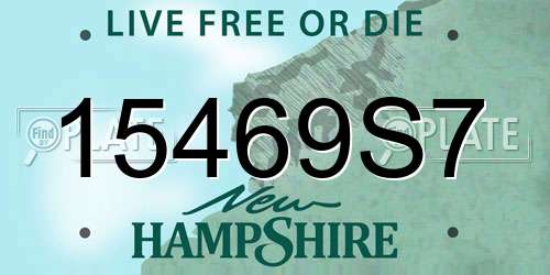 15469S7 New Hampshire License Plate