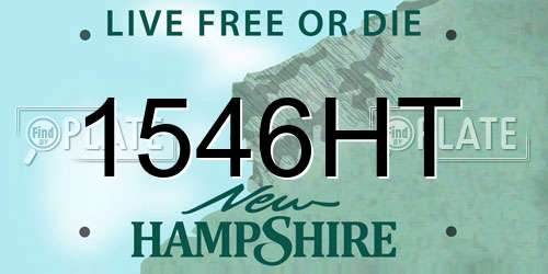1546HT New Hampshire License Plate