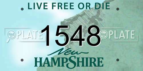 1548 New Hampshire License Plate