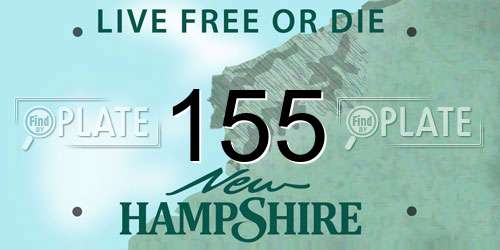 155 New Hampshire License Plate