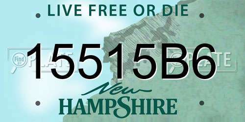 15515B6 New Hampshire License Plate