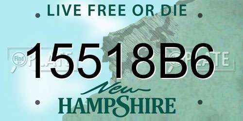 15518B6 New Hampshire License Plate
