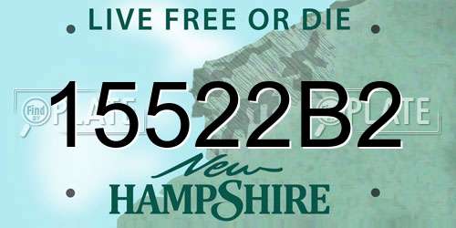 15522B2 New Hampshire License Plate
