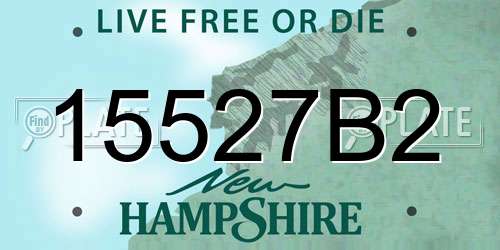 15527B2 New Hampshire License Plate