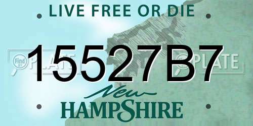 15527B7 New Hampshire License Plate