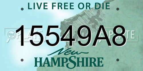 15549A8 New Hampshire License Plate