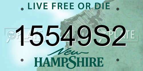15549S2 New Hampshire License Plate