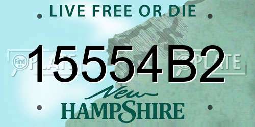 15554B2 New Hampshire License Plate