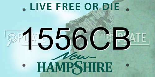 1556CB New Hampshire License Plate