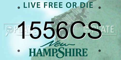 1556CS New Hampshire License Plate