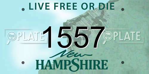 1557 New Hampshire License Plate