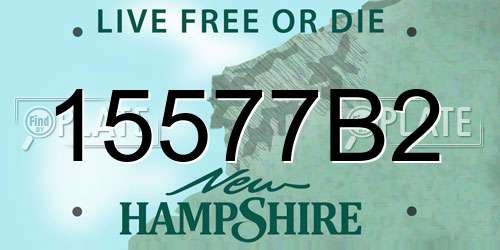15577B2 New Hampshire License Plate
