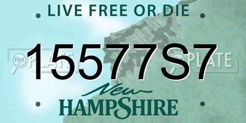 15577S7 New Hampshire License Plate