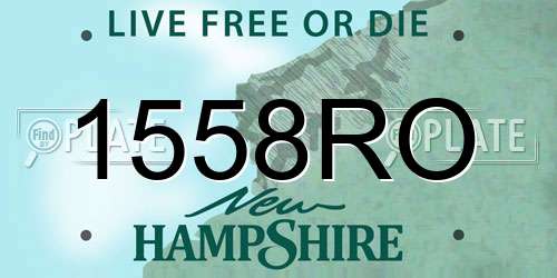 1558RO New Hampshire License Plate