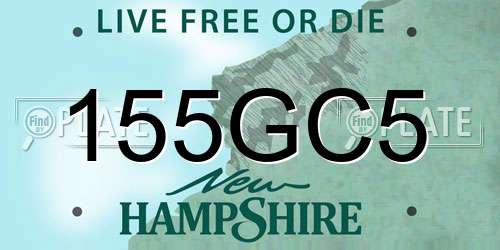 155GC5 New Hampshire License Plate