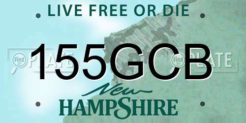 155GCB New Hampshire License Plate