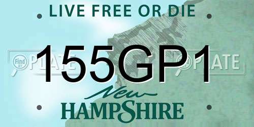 155GP1 New Hampshire License Plate