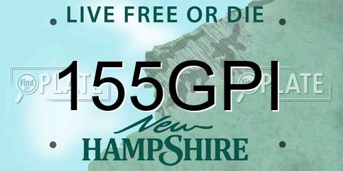 155GPI New Hampshire License Plate