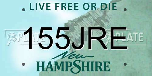 155JRE New Hampshire License Plate