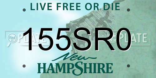 155SR0 New Hampshire License Plate