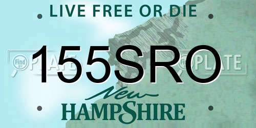 155SRO New Hampshire License Plate