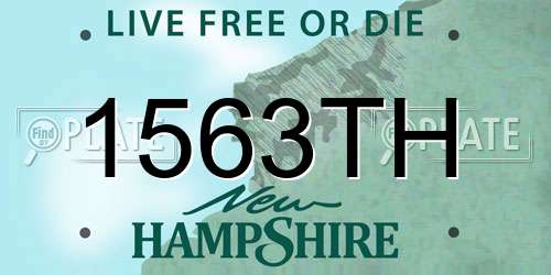 1563TH New Hampshire License Plate
