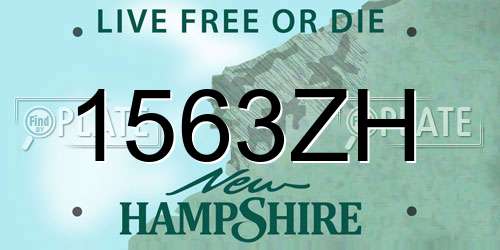 1563ZH New Hampshire License Plate