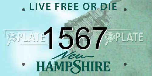 1567 New Hampshire License Plate