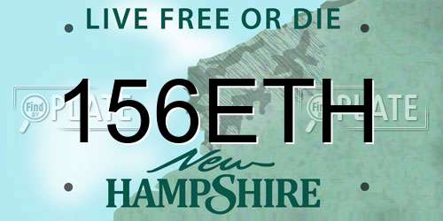 156ETH New Hampshire License Plate