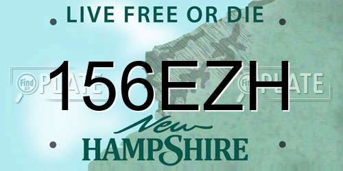 156EZH New Hampshire License Plate