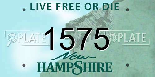 1575 New Hampshire License Plate