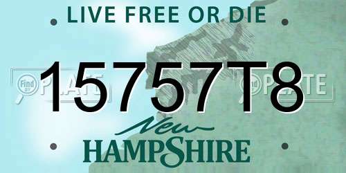 15757T8 New Hampshire License Plate