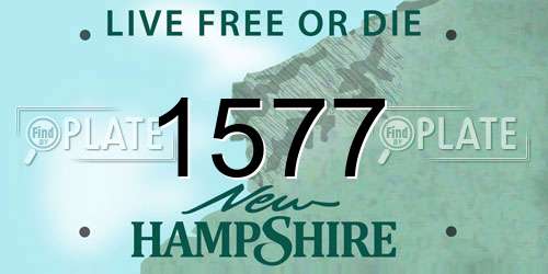 1577 New Hampshire License Plate