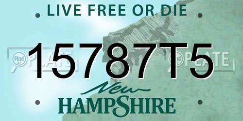 15787T5 New Hampshire License Plate