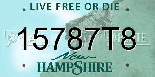 15787T8 New Hampshire License Plate
