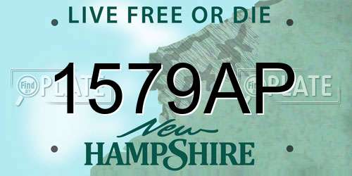 1579AP New Hampshire License Plate