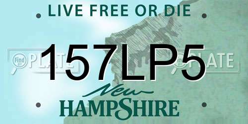 157LP5 New Hampshire License Plate