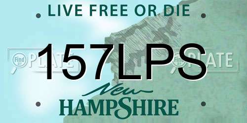 157LPS New Hampshire License Plate